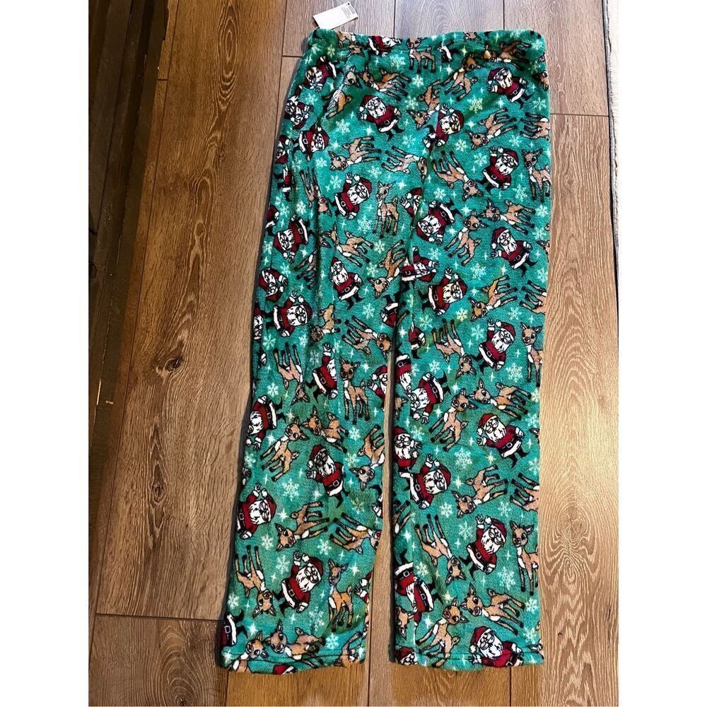 Rudolph Red Nose Reindeer Size XL Fleece Graphic Character Pajama Pants Santa - Picture 6 of 7